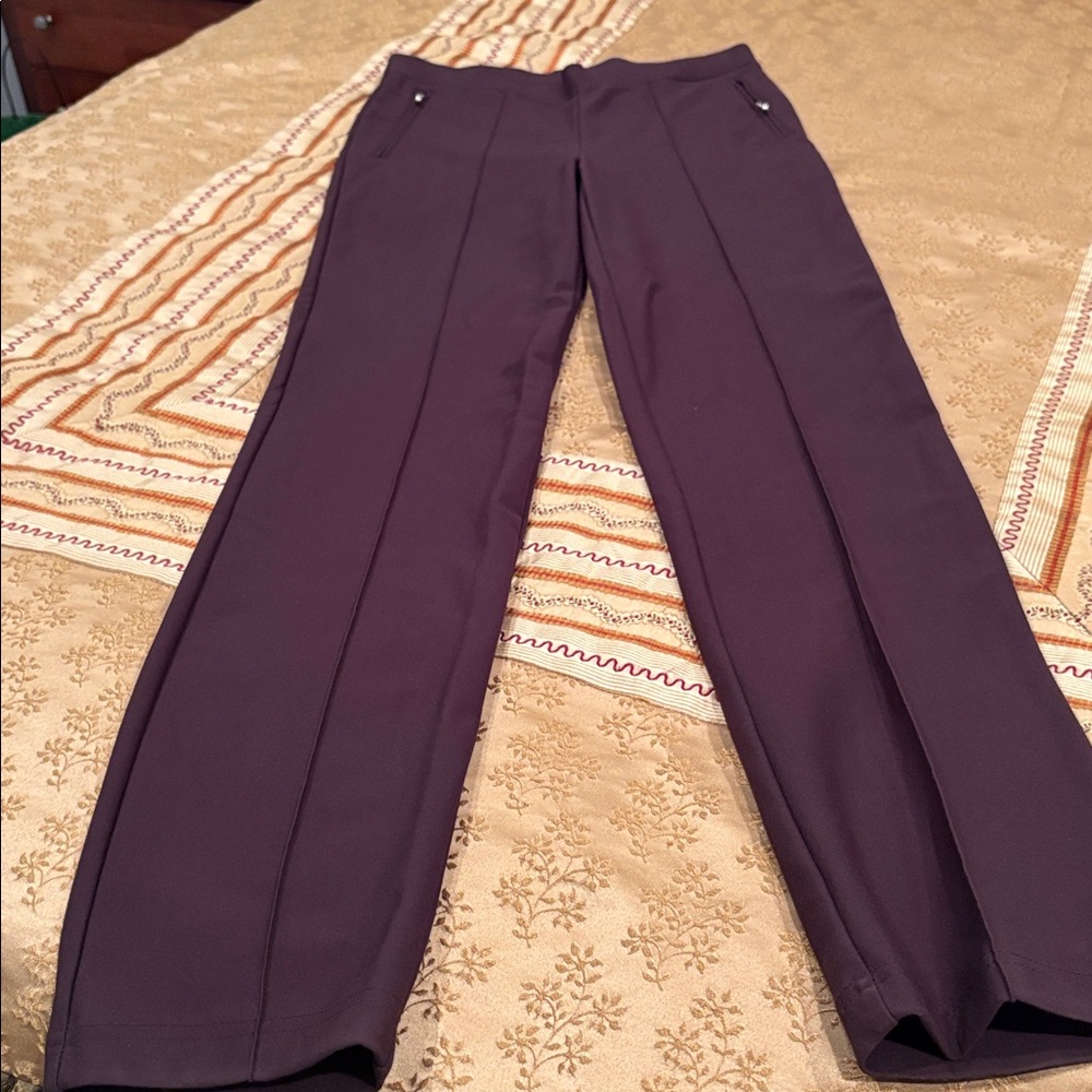 Mode De Vie Women's Stylish Dress Pants, Chocolate Brown, 10T - Picture 2 of 8